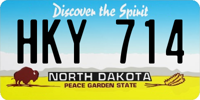 ND license plate HKY714