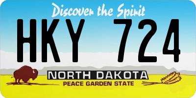 ND license plate HKY724