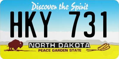 ND license plate HKY731