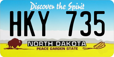 ND license plate HKY735