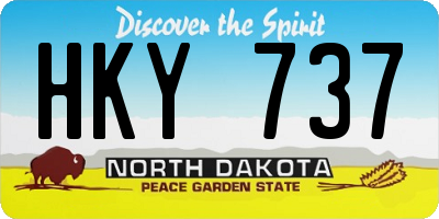 ND license plate HKY737