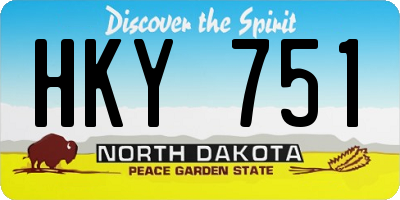 ND license plate HKY751