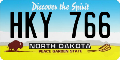 ND license plate HKY766