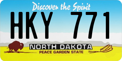 ND license plate HKY771