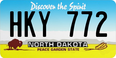 ND license plate HKY772
