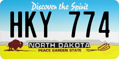 ND license plate HKY774