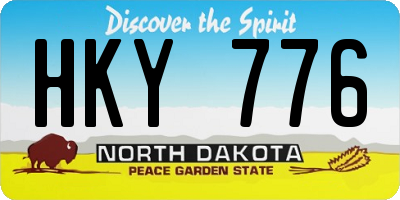 ND license plate HKY776