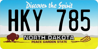 ND license plate HKY785