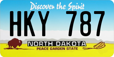 ND license plate HKY787