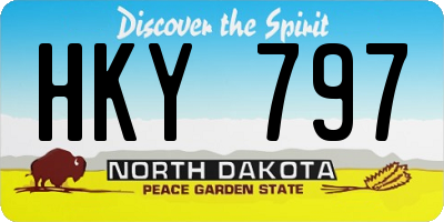 ND license plate HKY797