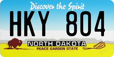 ND license plate HKY804