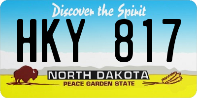 ND license plate HKY817