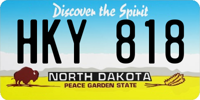 ND license plate HKY818