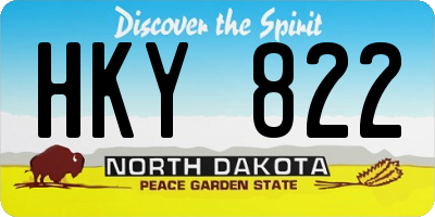 ND license plate HKY822