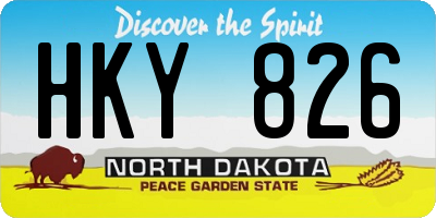 ND license plate HKY826