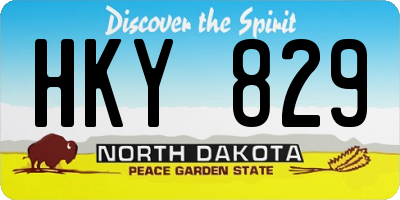 ND license plate HKY829