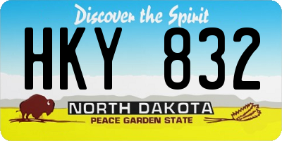 ND license plate HKY832