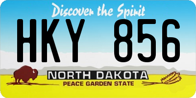 ND license plate HKY856