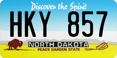 ND license plate HKY857