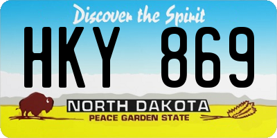 ND license plate HKY869