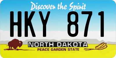 ND license plate HKY871