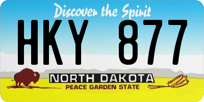 ND license plate HKY877