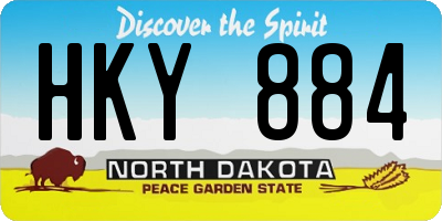 ND license plate HKY884