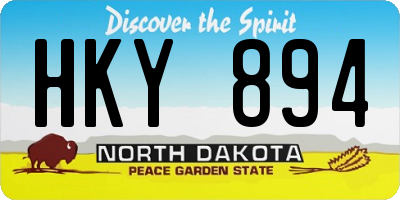 ND license plate HKY894
