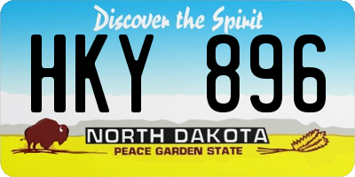 ND license plate HKY896
