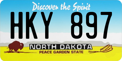 ND license plate HKY897