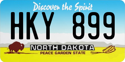 ND license plate HKY899