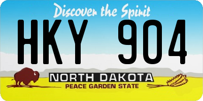 ND license plate HKY904