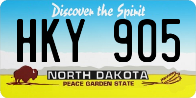 ND license plate HKY905