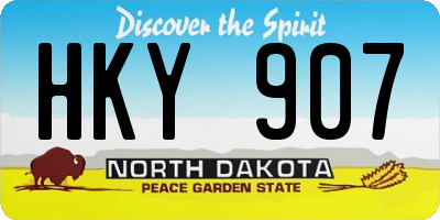 ND license plate HKY907