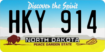 ND license plate HKY914