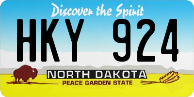 ND license plate HKY924