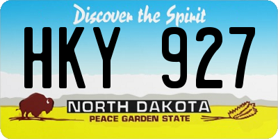 ND license plate HKY927