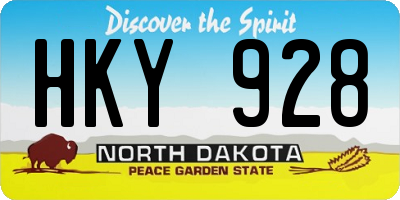 ND license plate HKY928