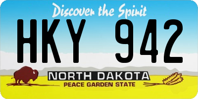 ND license plate HKY942