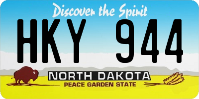 ND license plate HKY944