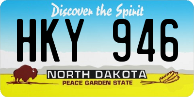 ND license plate HKY946