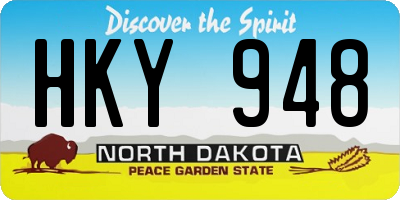 ND license plate HKY948