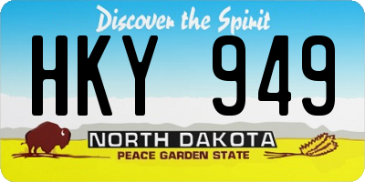 ND license plate HKY949