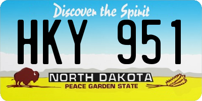 ND license plate HKY951
