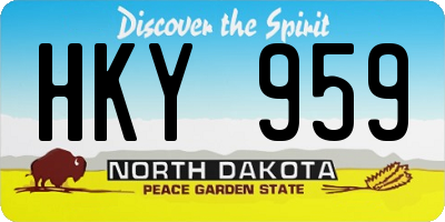 ND license plate HKY959