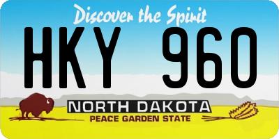 ND license plate HKY960