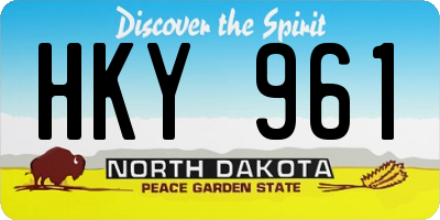 ND license plate HKY961