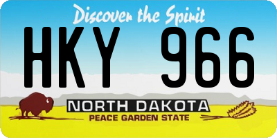 ND license plate HKY966