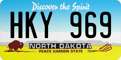 ND license plate HKY969