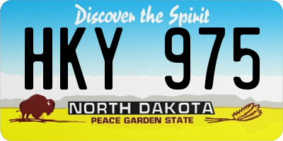 ND license plate HKY975